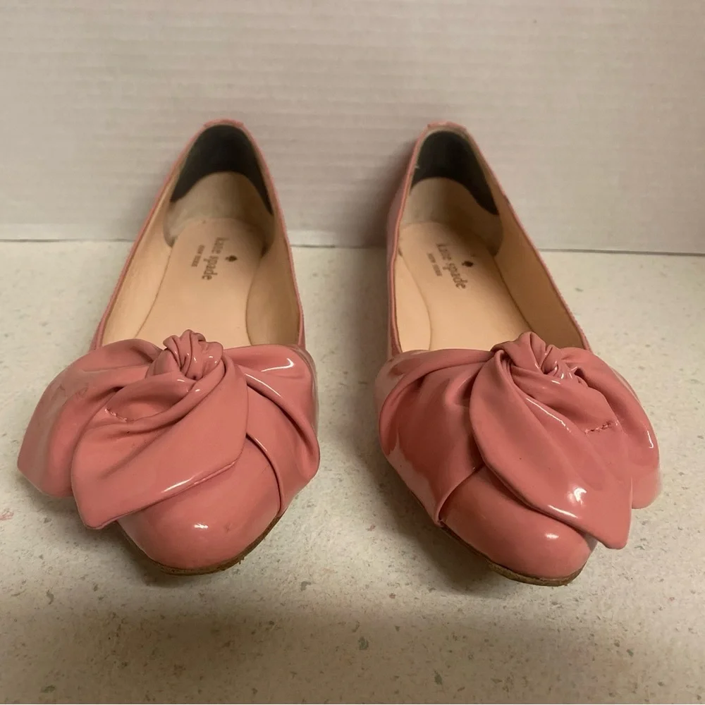 Kate Spade Pink Nancy Bow Flat 6 1/2